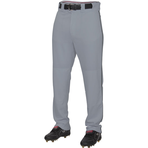 Alleson Youth Pinstripe Baseball Pants, Grey/ Red / L